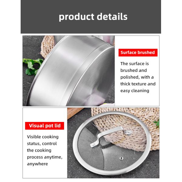 New Arrival Stainless Steel Kitchen Cookware Sets Pots And Pans Saucepan Pot Set Cookware Set Cooking