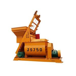 Stationary Mini Concrete Mixer Machine , Auto Skip Loader 750L Hydraulic