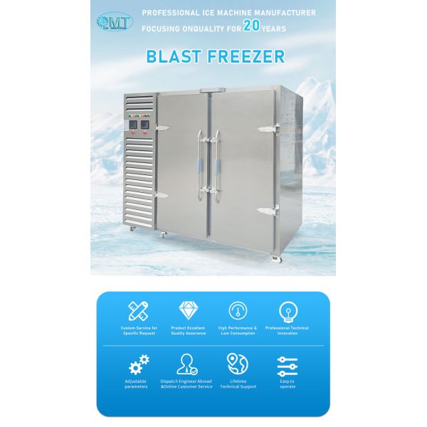 Easy Operation Quick Freezer Machine 1400L Blast Freezer Cold Room Movable