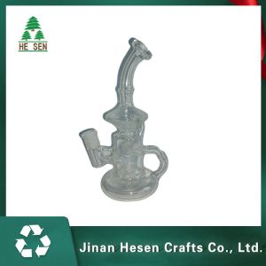 HESEN Irregular Clear 22cm Glass Water Bongs
