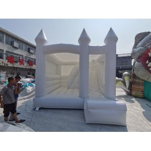 5x4m Commercial Bouncy Castles White Toddler Bounce House Inflatable Wedding