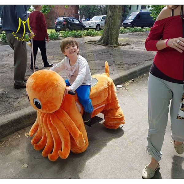 Buy Hansel amusement park elecrtric stuffed walking plush animal toy ride at wholesale prices