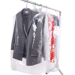 Laundrette Disposable Clear Garment Bags Polythylene Clothes Protector Bags