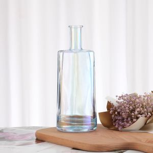 750ml Clear Frosted Glass Whiskey Bottle with Screw Cap