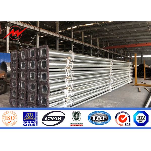 Buy 6-18m Solar Street Light Pole , Tubular Steel Pole at wholesale prices