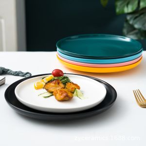 Round Plain 6 Inch To 10 Inch White Porcelain Dinner Plates Colored Eclectic