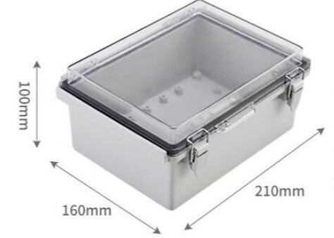 Buy 210x160x100mm IP65 ABS Plastic Enclosure With Hinged Cover at wholesale prices