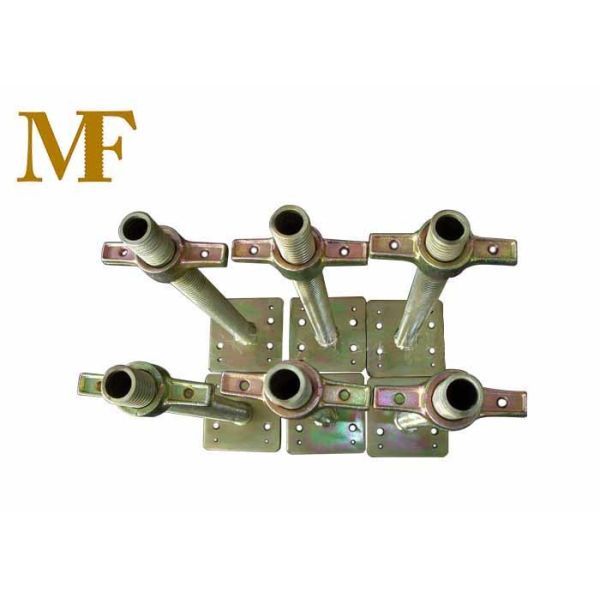 Buy Adjustable Leveling 24" Golden Galvanized Screw Jack with Base Plate at wholesale prices