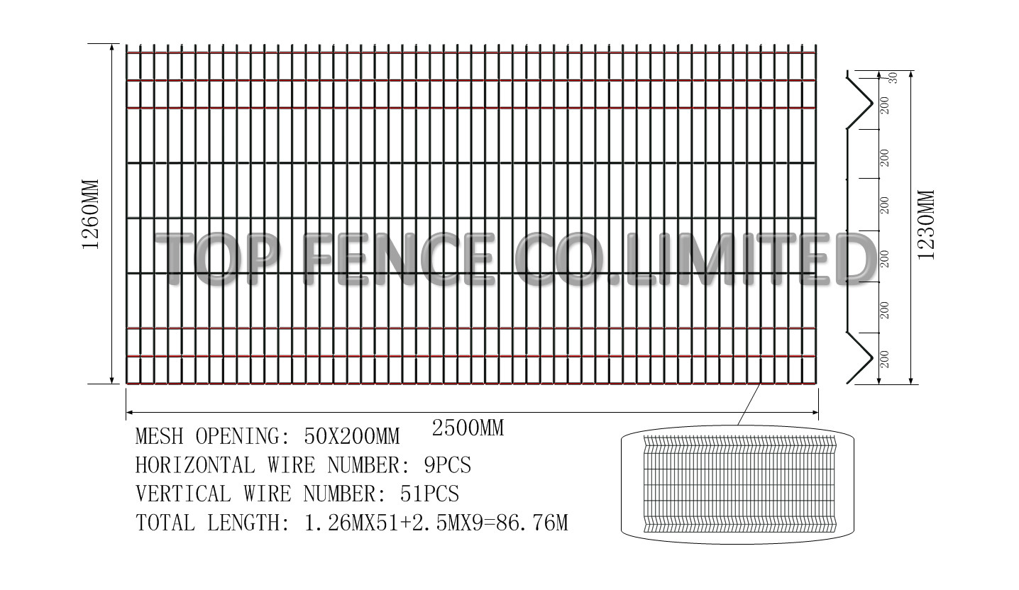 3D wire mesh fence panels