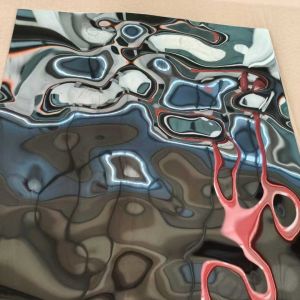 201 304 Water Ripple Sheet Silver Metal With Water Effect Size 1220 X 3000mm