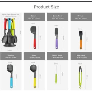 Ergonomic Nylon Kitchen Utensil Sets 7pcs With TPR Handles