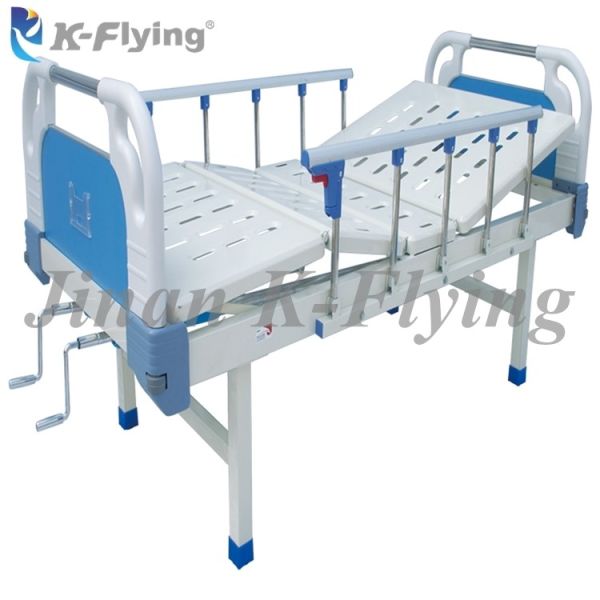 Buy Folding Steel 2 Crank Manual Hospital Bed Patient Without Wheels at wholesale prices