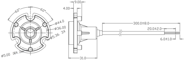 12Vdc High Bay Microwave Motion Sensor With 0-10V Dimming Function, DC Plug, 12m Mounting Height