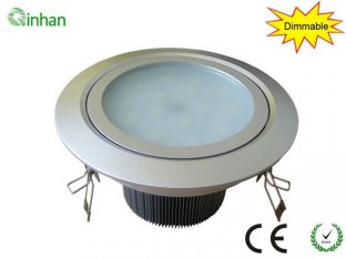 Aluminum and glass 15W warm white 50000h dimmable LED downlight ,2 years