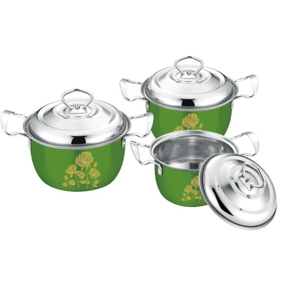 2020 hot selling 16/18/20 3pcs and 4pcs stainless steel 410cookware set &201# cookware sets kitchenwares & kitchen pot