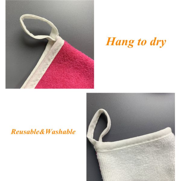 Plant Fiber Double Side Reusable Makeup Remover Mitts