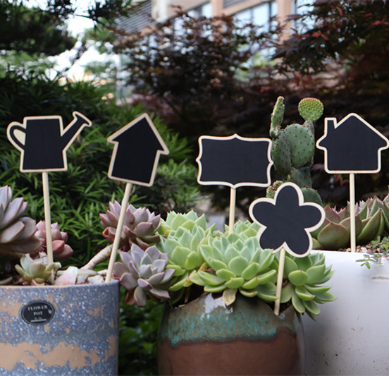 Valentine's Day Flower Decoration Wooden Message Board Small Blackboard Succulent Decoration Placard Pastoral Wooden Crafts