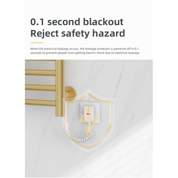 Gold Wall Mount HEATED Towel Warmer with Sleek Round Tube Design and Free Standing Option