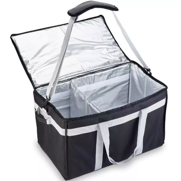 Buy Foldable Lunch Insulated Cooler Bag Heated Food Delivery Bag Thermal Pizza Delivery Cooler Bag at wholesale prices