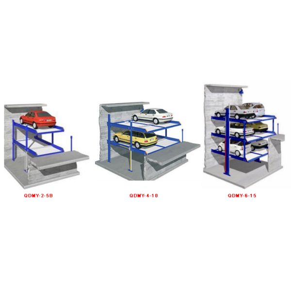 16. Pit Design Cantilever Parking Lift QDMY-2-5B, QDMY-4-10, QDMY-6-15