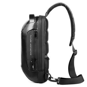 OEM/ODM Carbon Fiber Streamline Anti Theft Sling Bag Rainproof