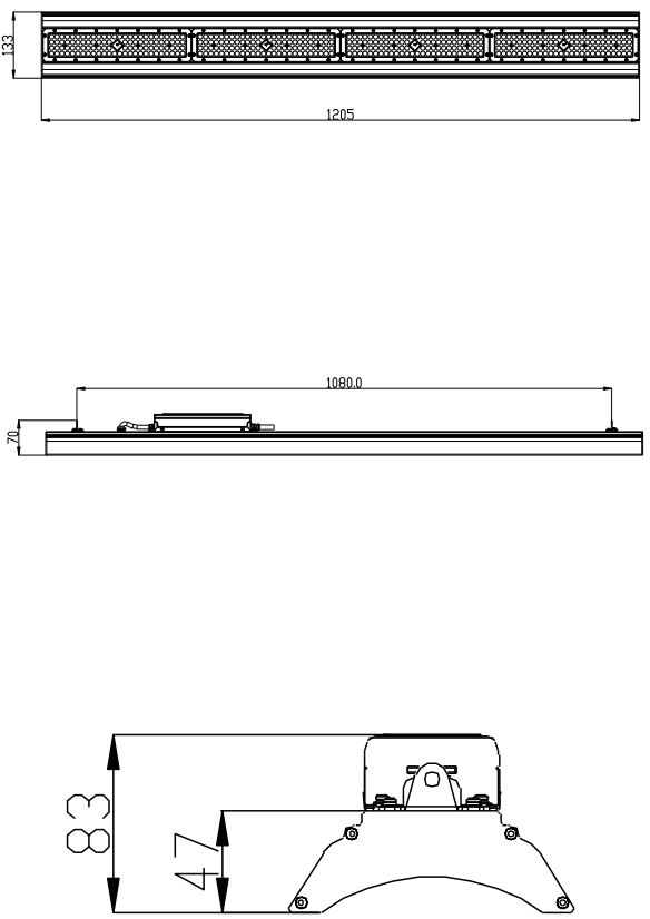 50W 100W 150W 200W IP66 Aluminum Linear LED High Bay Light With 5years Warranty For Warehouse Factory