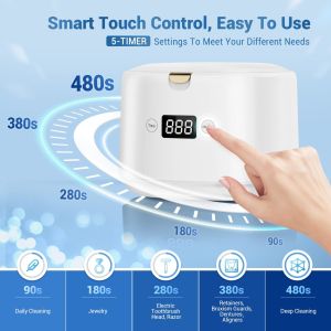 UV LED Light Ultrasonic Jewelry Cleaner