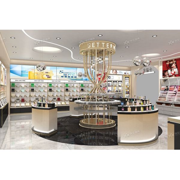 Customized Skincare Store Furniture Beauty Display Cabinet for Fashion-forward Store Fixtures