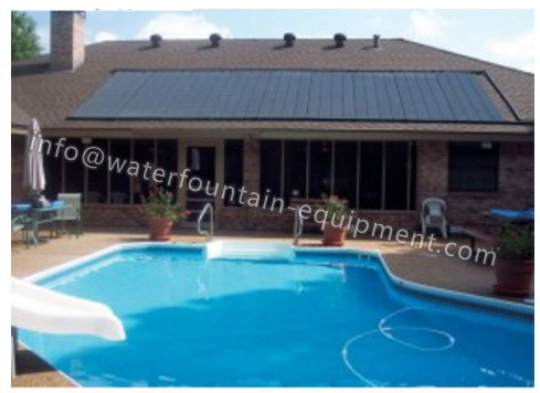 Black Outdoor Plastic Solar Swimming Pool Heaters UV Stable High Efficient