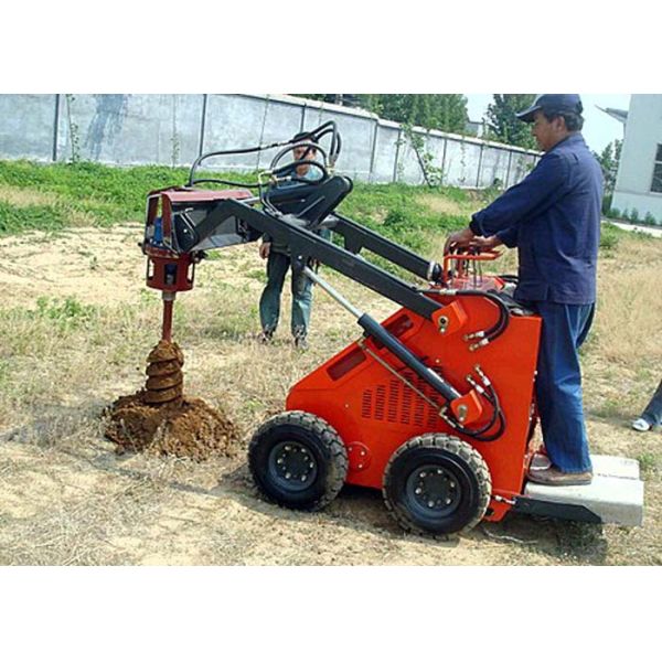 Rigid Frame Compact Skid Steer Loader , 20 HP Rated Power Small Skid Loader