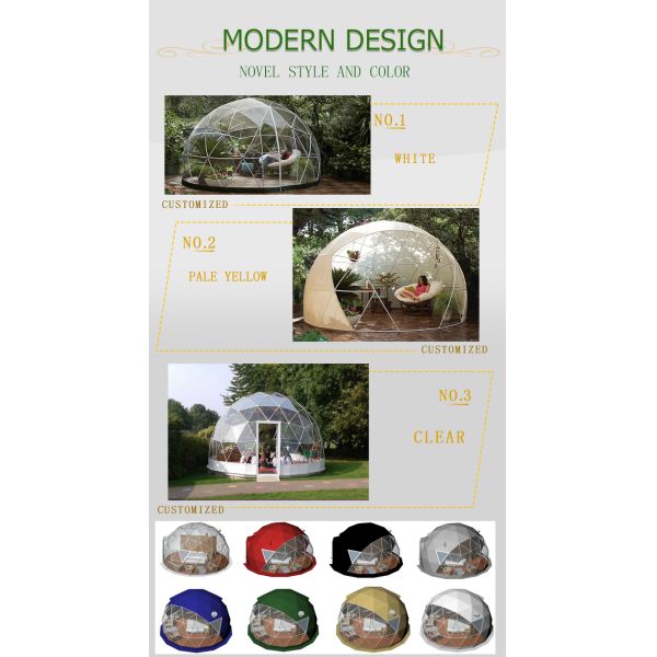 The PVC canvas transparent Weatherproof Cover Garden Igloo Greenhouse 360 Dome tent