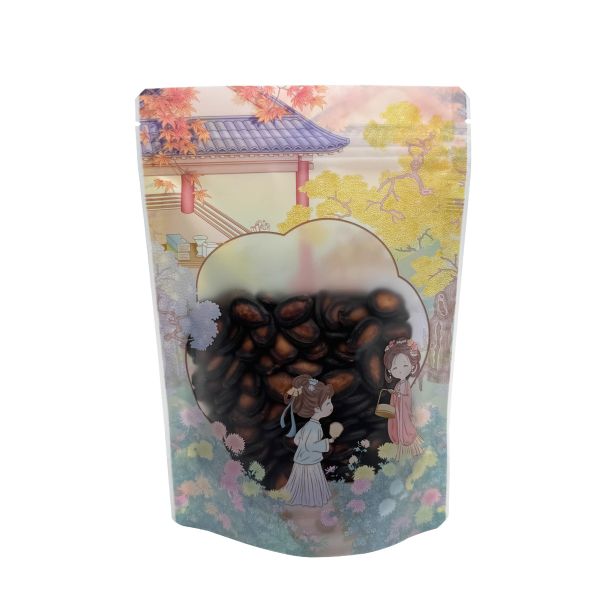 Classical Style Matte Plastic Custom Printed Stand Up Pouches with Clear Window