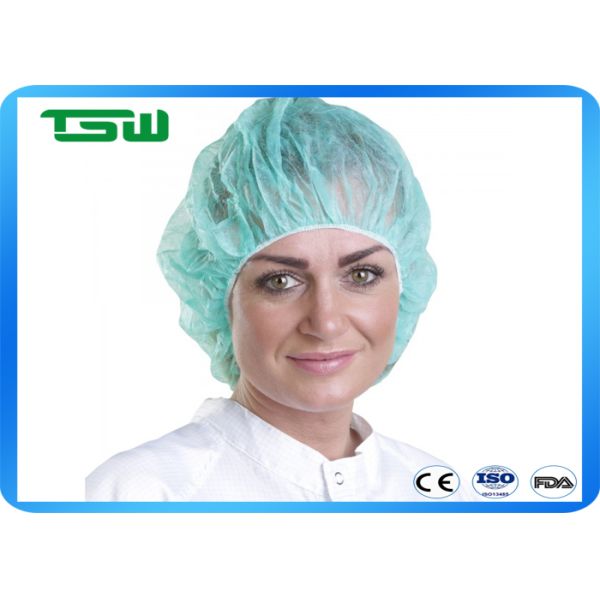 Food Factory Anti Dust Breathable 14gsm Non Woven Surgical Cap