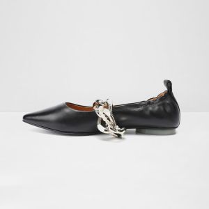 Personalized Process Chain Trim Office Lady Shoe Pointed Toe