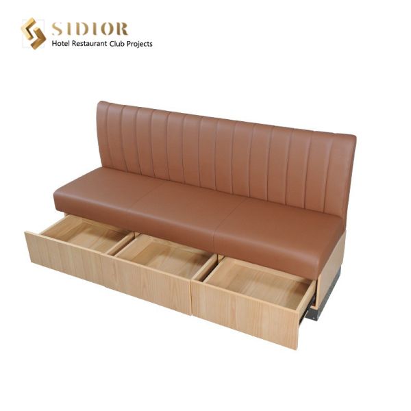 High Quality Couch Sofa, Club Booth Sofa, Restaurant Couch, Hotel Booth, PU Leather Upholstery, High Density Foam