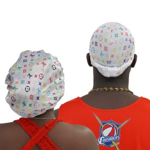 LV Hair Silk Satin Designer OEM Durag And Bonnet Set