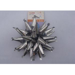 4" PET fancy ribbon bow for Christmas Holiday decoration and promotion