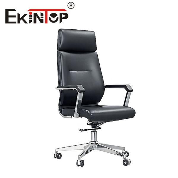 Buy Adjustable Genuine Leather Office Chair Ergonomic Modern Style OEM at wholesale prices