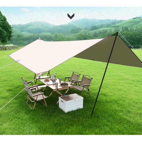 Canopy Tent 10x10, Portable Outdoor Canopy Tent for Parties, Super Large Area Silver Layer Sunshade Wear-Resistant