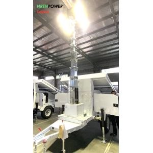 solar power light tower-9m hydraulic mast-4x435 solar panels-8x200AH batteries