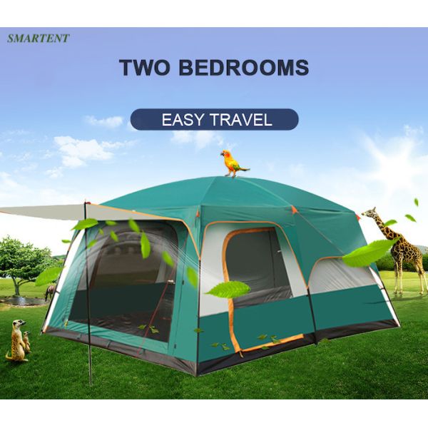 Waterproof Automatic Family Camping Tent 190T Polyester PU3000MM Green