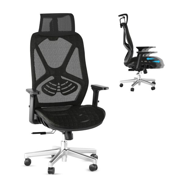 3 Gas Lift Ergonomic High Back Office Chair with Dynamic Seat Design Style Modern