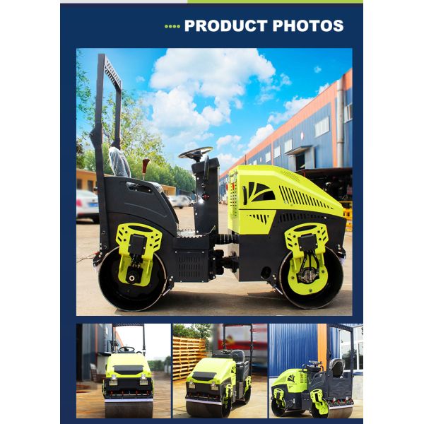 Hot Sale Vibratory Road Roller with EPA Engine CE Certified 1 Ton Road Roller Asphalt Roller