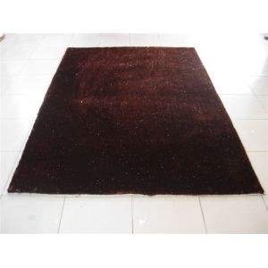 1200d Plain Design Shiny Polyester silk shaggy Carpet