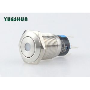 16mm Metal Illuminated Push Button Reset Switch Panel Mount 110V 220V Dot Type