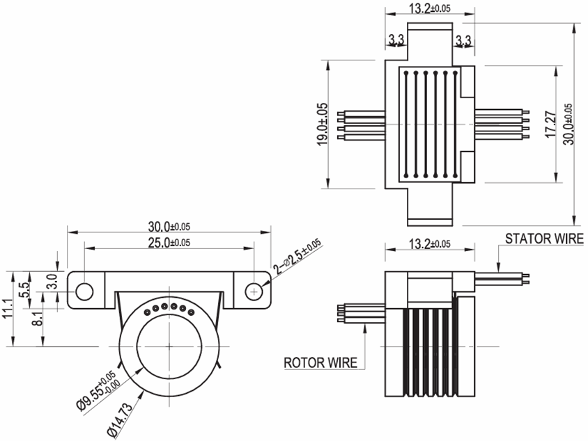 Panlink Customized Separate Slip Ring For Instrumentations / Avionics / Medical Equipment