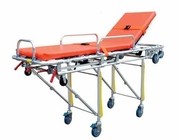 Quality 40kg Ambulance Collapsible Stretcher Height Adjustable Back Automatic Loading for sale