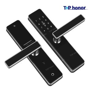 TH521 Aluminium Alloy Apartment Smart Door Lock TTLock Biometric Code Card Key