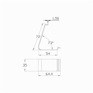 Medium Cleat Lock of Wooden case, Zinc plating