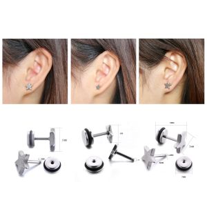 Custom made special earrings body jewelry shiny star stud earrings